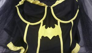 Adult Female Costumes to Hire - Batgirl - top, cape, skirt, tutu & x2 arm pieces & mask